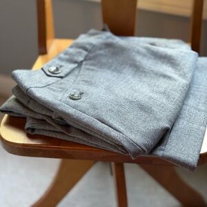 The Limited Gray cropped wide leg trousers